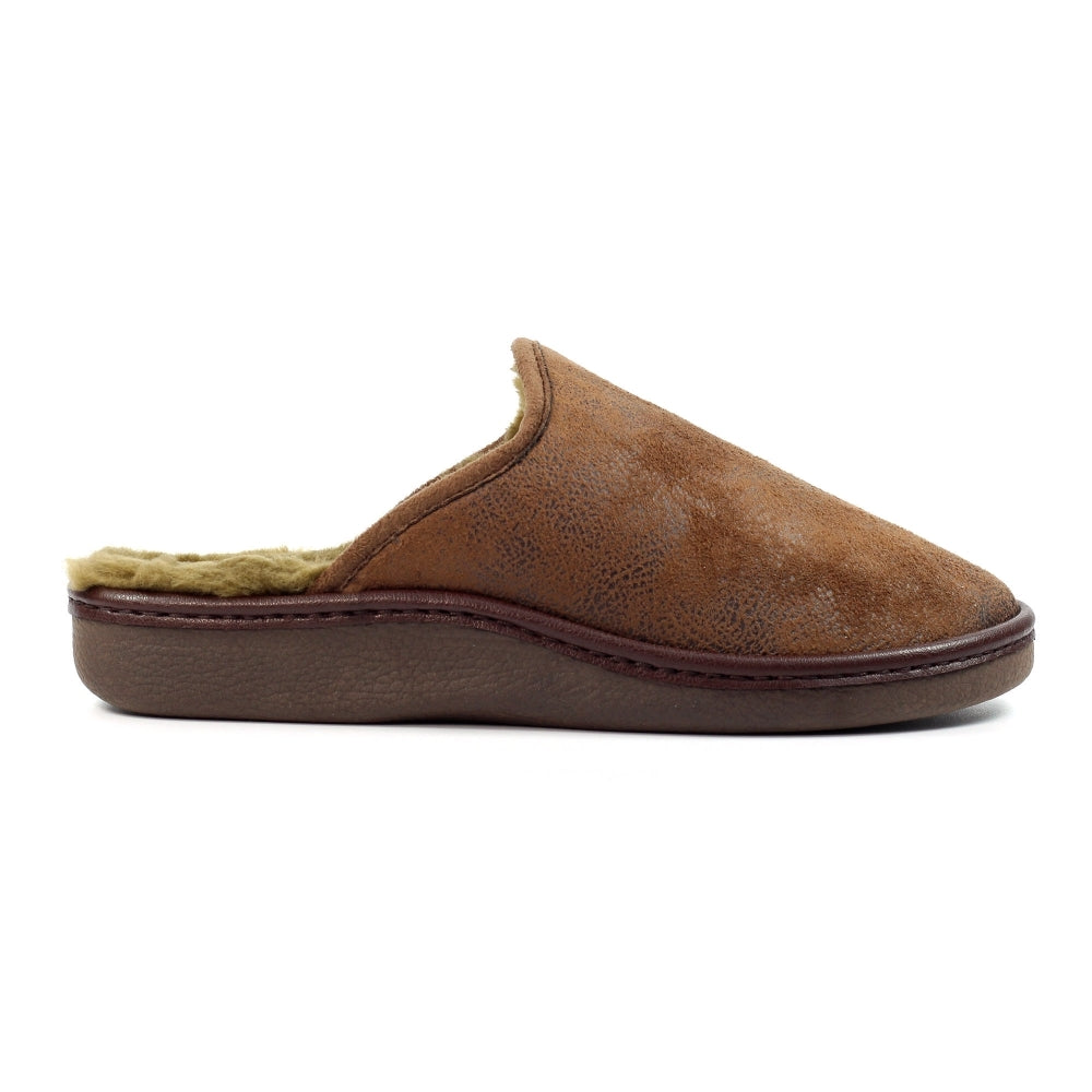 Lazy Dogz KMD100BR Mens Glen II Brown Slipper