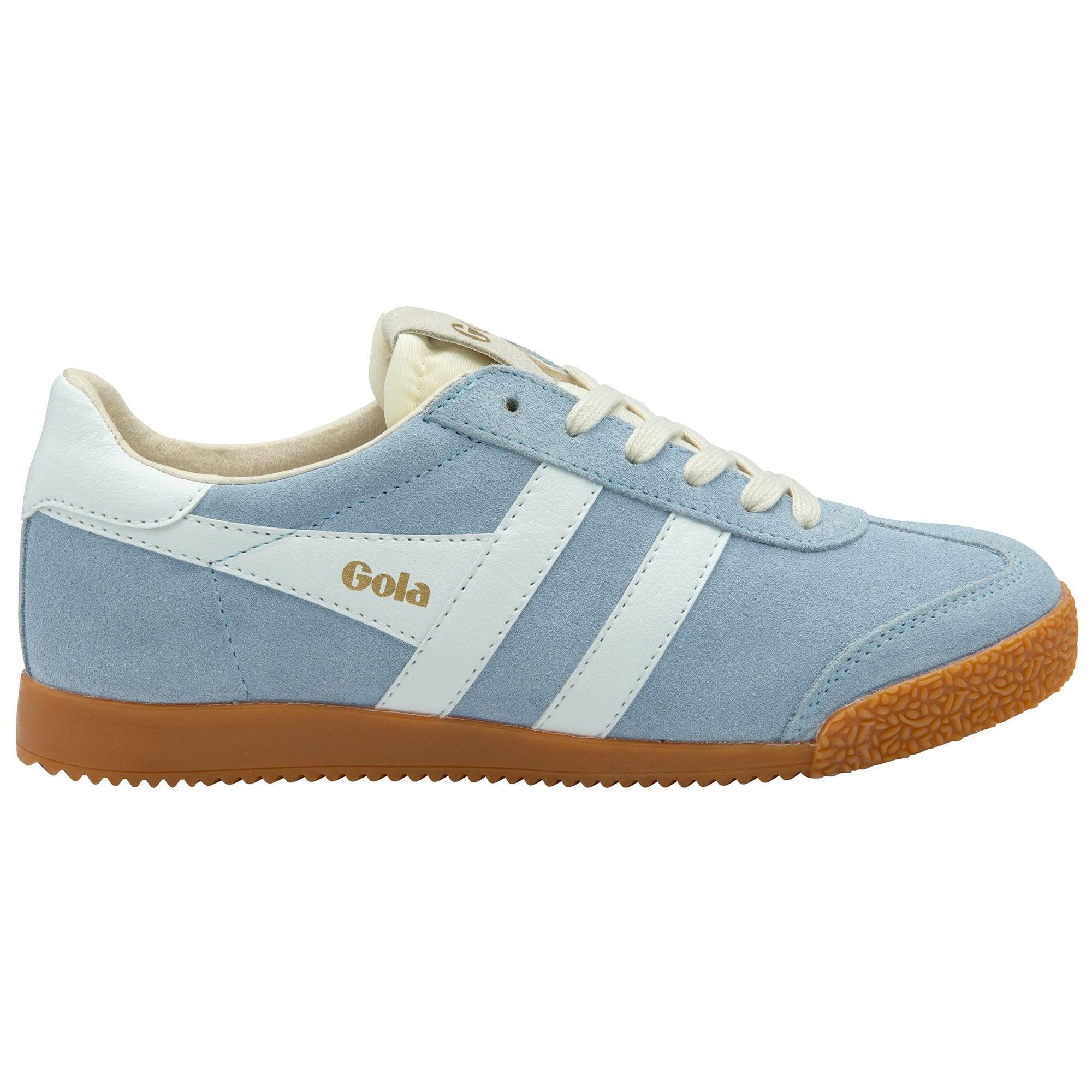 Gola Elan Ladies Air/White Suede Lace Up Trainers