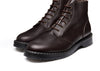 Solovair 6 Eye Derby Boot S6-969-BNG-G Mens Dark Brown Waxy Lace Up Ankle Boots