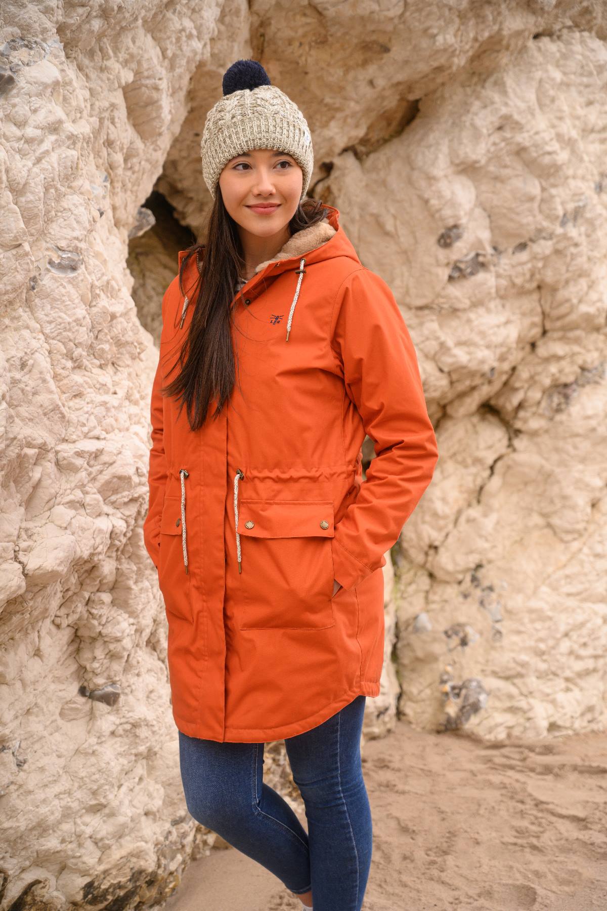 Lighthouse Isobel Burnt Orange Ladies Padded Waterproof Coat