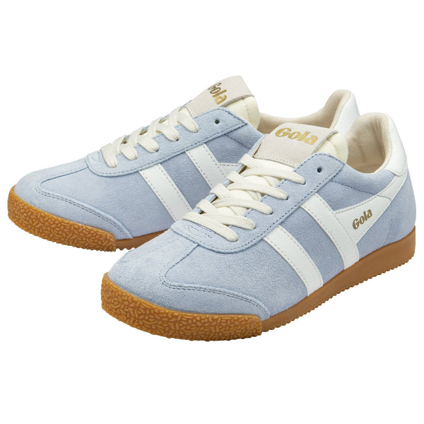 Gola Elan Ladies Air/White Suede Lace Up Trainers