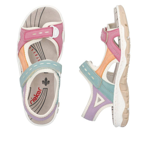 Rieker 68866-92 Ladies Multi Touch Fastening Sandals