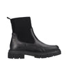 Rieker M3872-00 Ladies Black Pull On Ankle Boots