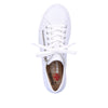 Rieker N4921-81 Ladies White Leather Zip & Lace Trainers