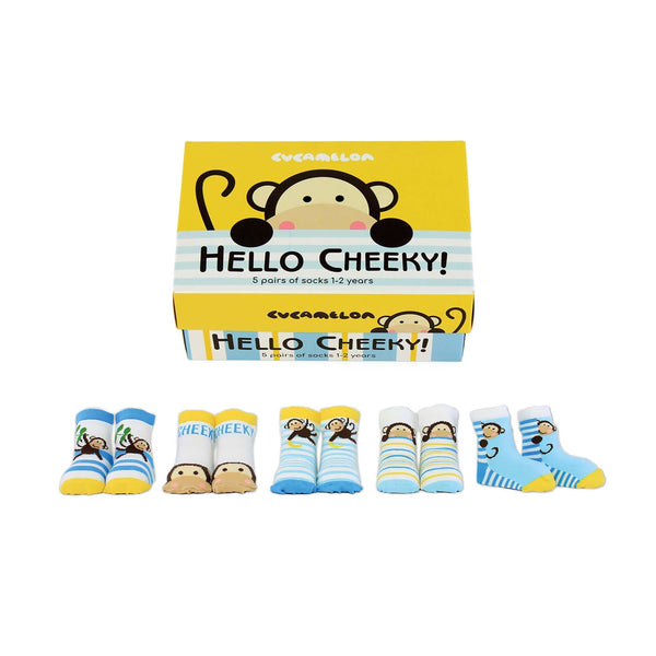 Cucamelon Cheeky Monkey Socks Box